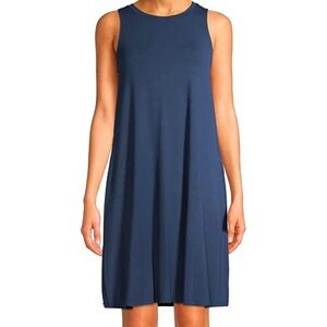 Time and Tru Sleeveless Knit Dress, Blue, Size S (4/6)